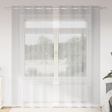 vidaXL Zavjese sa zavjesama 2 pcs Svjetlosiva 140 x 260 cm Poliester | shoptok.hr