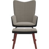  The Living Store Gugalni stol s stolčkom svetlo siv žamet in PVC - Gugalni Stol S Stolčkom, (21495518) | Shoptok.si