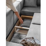 Miuform Siva sklopiva kutna garnitura od samta (s desnim kutom) Lazy Lukka – | shoptok.hr