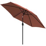  Vrtni suncobran LED s čeličnim stupom 300 cm terakota | shoptok.hr
