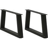  Noge za klub stolić V-oblika 2 kom Crne 70 x (30-31,3) cm Čelik | Shoptok.si