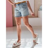 DStreet Spodenki damskie jeansowe z paskiem SUNNY JIN niebieskie | shoptok.hr