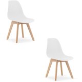  KITO stolica - bijela / prirodne noge x 2 | shoptok.hr