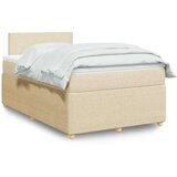  Krevet s oprugama i madracem krem 120 x 200 cm od tkanine | shoptok.hr