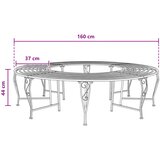  Klupa pod drvetom 8-Broj sjedala Ø 160 x 44 cm Čelik Crna | shoptok.hr