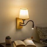  Brilagi - LED zidna lampa NUBILA WOOD 1xE27/25W/230V +LED/3W hrast/svetlo braon | Eponuda.com