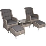Garden Pleasure Siva vrtna lounge garnitura od umjetnog ratana za 2 Valencia - | shoptok.hr