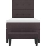  Krevet s kutijom s madracem i klupom tamno smeđe boje 80x200 cm Tkanina | shoptok.hr