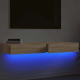 vidaXL TV omarica z LED lučkami 2 kosa sonoma hrast 60x35x15,5 cm | Shoptok.si