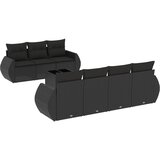  8-dijelni set vrtnih sofa od poliratana s jastucima crni | shoptok.hr
