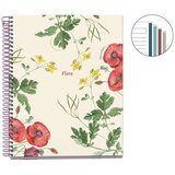  Bilježnica Miquelrius A5 Botanical Flora Papaver 100L 70g/m2 crte MR4424 | shoptok.hr