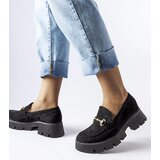 Gemre Black loafers with buckle and rhinestones Gaiola | Shoptok.si