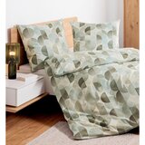 Janine POSTELJNINA 135/200 cm bombažni flanel zelena | Shoptok.si