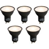 LUEDD Komplet 5 GU10 LED svetilka črna 7W 610 lm 3000K Cene