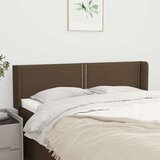  Vzglavje z ušesi temno rjavo 147x16x78/88 cm blago, (20737192) | Shoptok.si