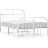  Metalni okvir kreveta uzglavlje i podnožje bijeli 120x190 cm | shoptok.hr