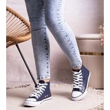 Gemre Navy high-top sneakers made of eco leather Boniface | Shoptok.si