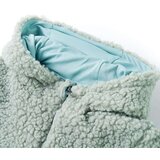  Dječja jakna s kapuljačom od mekanog umjetnog krzna boja mente 104 | shoptok.hr