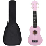 otroški ukulele soprano s torbo roza 21"