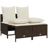  5-dijelni set vrtnih sofa s jastucima poliratan smeđi | shoptok.hr