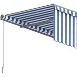 Tenda na ručno uvlačenje s roletom 3,5 x 2,5 m plavo-bijela | shoptok.hr
