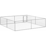 Vanjski kavez za pse od pocinčanog čelika 4 x 4 x 1 m | shoptok.hr