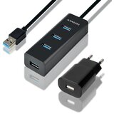Axagon HUE-S2BP interface hub USB 3.2 Gen 1 (3.1 Gen 1) Type-A 5000 Mbit /s Black | shoptok.hr