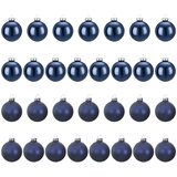  Set božićnih kuglica 30 kom. Plava 6 cm Polistiren | shoptok.hr