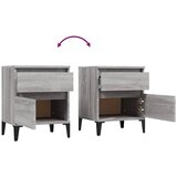  Noćni ormarići 2 kom boja dimljenog smeđi 40x35x50 cm | shoptok.hr