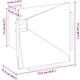 vidaXL Lovilec kroglic Črna 17 x 17 cm Jeklo | Shoptok.si