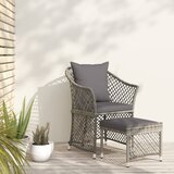Maison Chic Seti vrtnega pohištva - Vrtna garnitura - Vrtni pohištvo set 2-delna z blazinami poli ratan siva, (21818027) | Shoptok.si