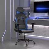  Gaming stol črno in modro umetno usnje