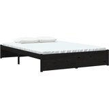  Okvir za krevet od masivnog drva crni 140 x 190 cm | Eponuda.ba