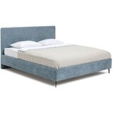 Bonami Selection Plavi tapecirani bračni krevet s madracem/letvičastim okvirom 180x200 cm Noira Slim - Cijene