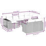 vidaXL 11-dijelni set vrtnih sofa od poliratana s jastucima smeđi | shoptok.hr