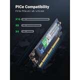 Ugreen adapter s hladilnikom M.2 PCIe NVME M-Key na PCIe 4.0 x16 - box | Shoptok.si