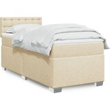 vidaXL Krevet s oprugama i madracem krem 90 x 200 cm od tkanine | shoptok.hr