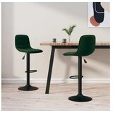  VIDAXL Barski stolčki 2 kosa temno zelen žamet | Shoptok.si