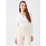 LC Waikiki Women's Polo Neck Long Sleeve Straight T-Shirt | shoptok.hr
