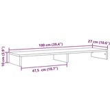 vidaXL Stalak za monitor boja dimljenog hrasta 100x27x10 cm drveni | shoptok.hr