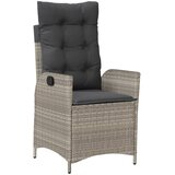 5-dijelni vrtni blagovaonski set od poliratana s jastucima sivi Siva 160 x 80 x 74 cm | shoptok.hr