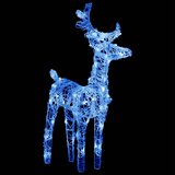 vidaXL Ukrasni božićni sobovi i sanjke 160 LED žarulja 130 cm akrilni | shoptok.hr