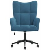  Stolica za opuštanje plava baršunasta | shoptok.hr