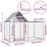  Kokošnjak 2x1x1,5 m pocinkano jeklo | Shoptok.si