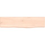  Zidna polica 40 x 10 x 2 cm od neobrađene masivne hrastovine | shoptok.hr