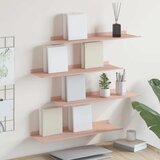  Lebdeća polica Zidne 4 pcs Ružičasta 60 x 18 x 2,5 cm Čelik | shoptok.hr