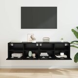 TV zidni ormari Zidne 2 pcs Crni hrast 60 x 30 x 30 cm | Eponuda.ba