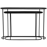 Light & Living Črne kovinske stranske mizice v kompletu 2 ks 28x118 cm Bocov – | Shoptok.si