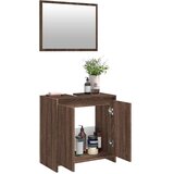  2-dijelni set kupaonskog namještaja boja smeđeg hrasta drveni | Eponuda.com