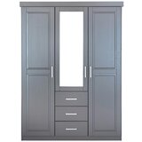 MID.YOU garderobna omara norwin, siva, z ogledalom | Shoptok.si
